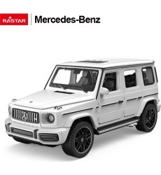 Metalinis automobiliukas 1/32 Mercedes-Benz AMG G63 su garsu, baltas RASTAR
