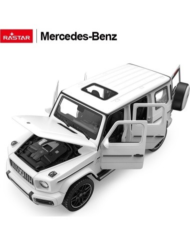 Metalinis automobiliukas 1/32 Mercedes-Benz AMG G63 su garsu, baltas RASTAR
