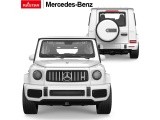 Metalinis automobiliukas 1/32 Mercedes-Benz AMG G63 su garsu, baltas RASTAR