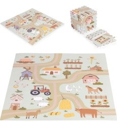Large EVA foam mat for children Farm 90,5x90,5 cm 21 el. ECOTOYS