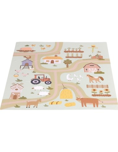 Didelis EVA putų kilimėlis vaikams Ūkis 90,5x90,5 cm 21 el. ECOTOYS