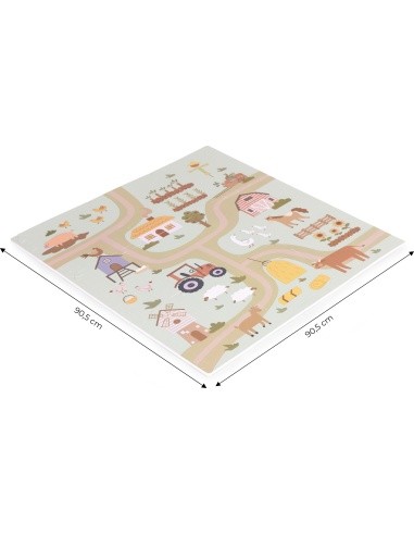 Large EVA foam mat for children Farm 90,5x90,5 cm 21 el. ECOTOYS