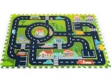 Foam mat for children puzzle city streets roads