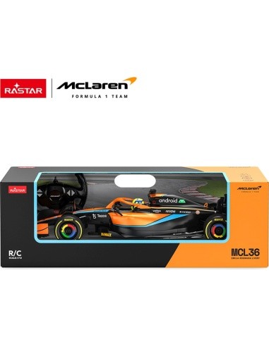 Nuotoliniu būdu valdomas 1:12 McLaren F1 MCL36 oranžinis RASTAR
