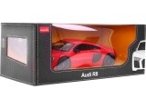 Nuotoliniu būdu valdomas žaislinis automobilis Audi R8 raudonas 1:24 RASTAR