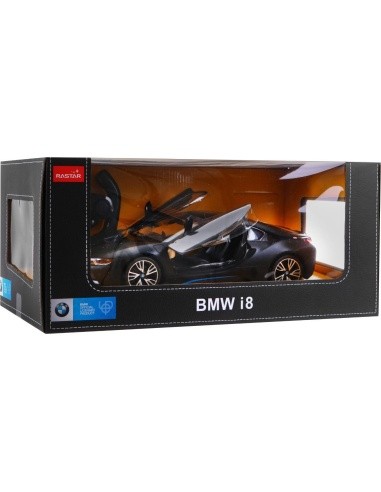 Nuotoliniu būdu valdomas automobilis BMW i8 juodas 1:14 RASTAR