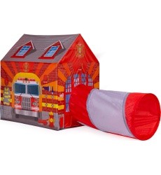 Tent with tunnel for children fireman's house playground IPLAY