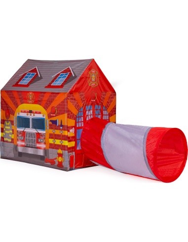 Tent with tunnel for children fireman's house playground IPLAY