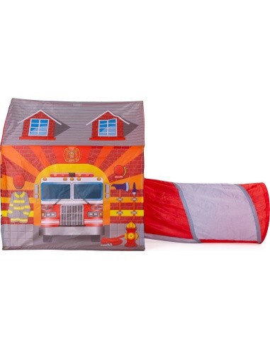 Tent with tunnel for children fireman's house playground IPLAY