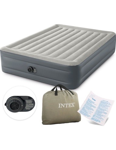Large inflatable mattress 203x152 cm with built-in pump INTEX 64126