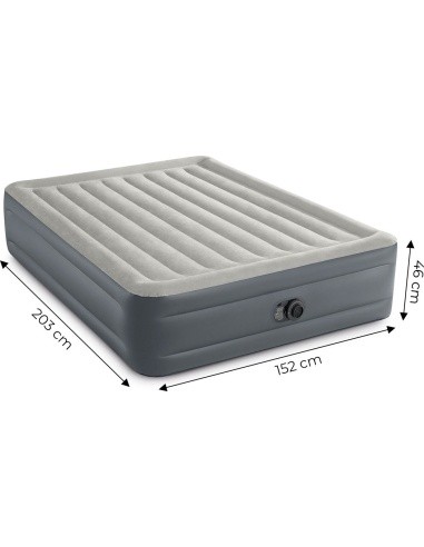 Large inflatable mattress 203x152 cm with built-in pump INTEX 64126