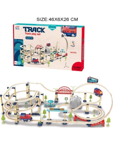 MEGA Train Track Set 146pcs + Accessories