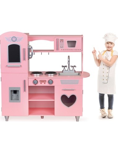 Large Wooden Kitchen For Kids Eco Toys, Sound Effects