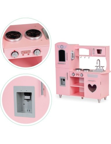 Large Wooden Kitchen For Kids Eco Toys, Sound Effects
