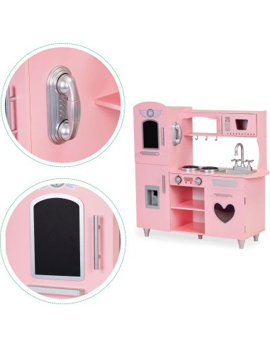 Large Wooden Kitchen For Kids Eco Toys, Sound Effects