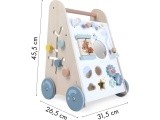 Wooden push walker educational stroller