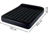 Pripučiamas veliūrinis čiužinys su pompa Intex 64150ND