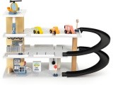 Large wooden garage parking with elevator + cars helicopter car wash ECOTOYS