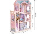 Dollhouse large wooden 3 floors 11 furniture ECOTOYS