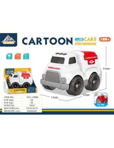 Ambulance Vehicle with Lights and Sounds Function