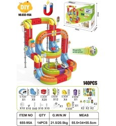 Magnetic Coloured Railway 140el.
