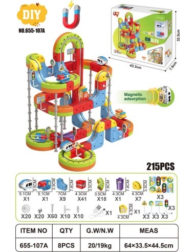 Magnetic Coloured Railway 215el.