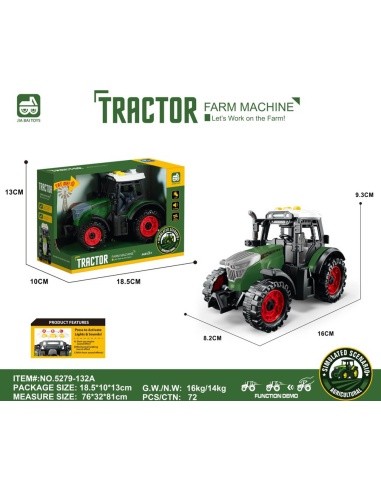 Tractor with Lights and Sound Function Dark Green