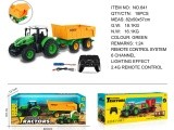 Tractor with openable yellow semi-trailer R/C 1:24