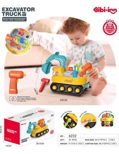 Multifunctional excavator for toddlers