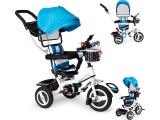 Triratukas su 360° pasukama sėdyne ir sudedamu stogeliu Ecotoys, pilkas