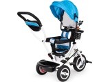 Triratukas su 360° pasukama sėdyne ir sudedamu stogeliu Ecotoys, pilkas