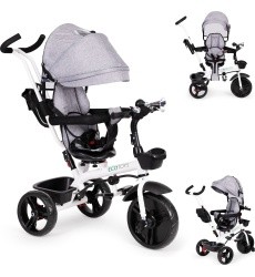 Triratukas Eco Toys su 360° pasukama sėdyne, mėlynas