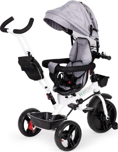 Triratukas Eco Toys su 360° pasukama sėdyne, mėlynas