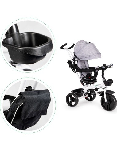 Triratukas Eco Toys su 360° pasukama sėdyne, mėlynas