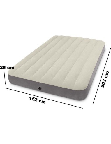 Velour inflatable mattress 203x152 cm Intex 64103