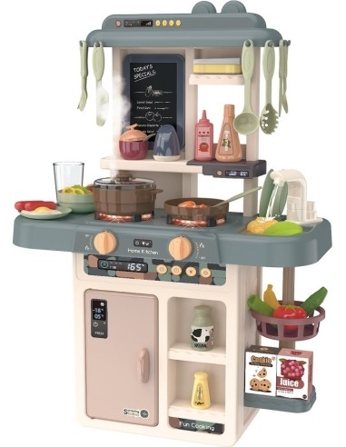Toy Kitchen with Sound Effects, LED, water and steam generator EcoToys