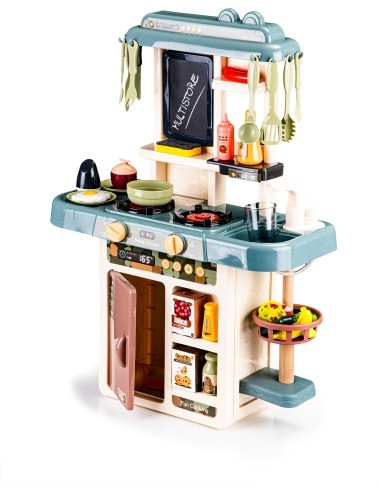 Toy Kitchen with Sound Effects, LED, water and steam generator EcoToys