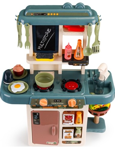 Toy Kitchen with Sound Effects, LED, water and steam generator EcoToys