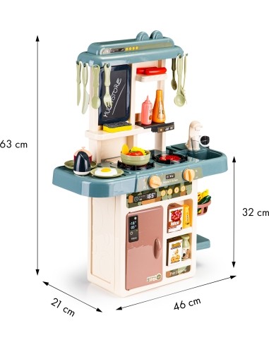 Toy Kitchen with Sound Effects, LED, water and steam generator EcoToys