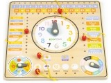 Wooden Board With Clock Calendar Eco Toys