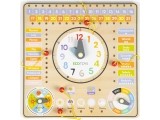 Medinė lenta su laikrodžiur ir kalendoriumi Eco Toys