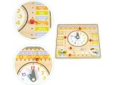 Wooden Board With Clock Calendar Eco Toys
