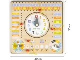 Wooden Board With Clock Calendar Eco Toys