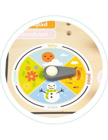 Wooden Board With Clock Calendar Eco Toys