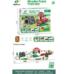 Wooden Train Track 84pcs.