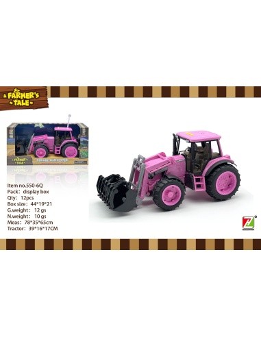 Pink Tractor 1:16 with Lights and Sound Function