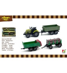 1:48 Tractor with Lights and Sound Function + Trailers