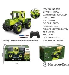 Tractor Green 1:24 with remote control Mercedes Benz