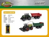 Metal Tractor and Harvester Set + Trailers