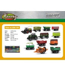 MEGA Metal Set Tractor and Harvester + Trailers